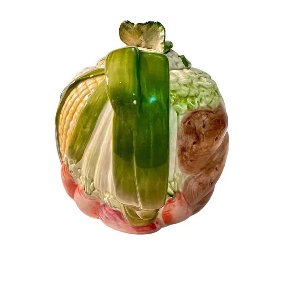 Vintage Fitz And Floyd Ceramic Vegetable Garden Teapot